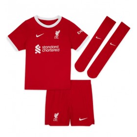 Fotbalové Dres Liverpool Darwin Nunez #9 Dětské Domácí 2023-24 Krátký Rukáv (+ trenýrky)